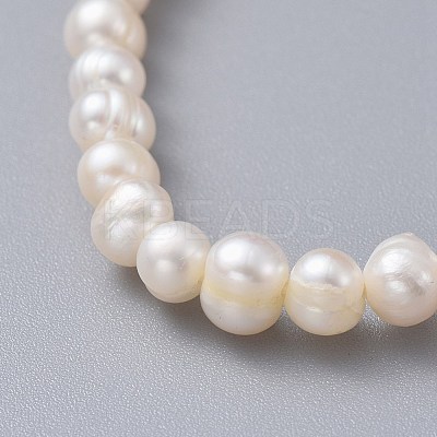 Stretch Grade A Natural Freshwater Pearl Bracelets BJEW-JB04623-03-1