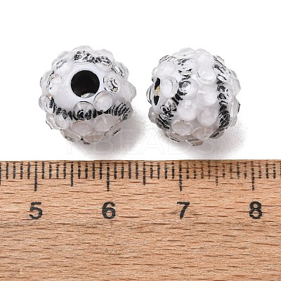 Sports Theme Opaque Acrylic European Beads RB-CBA95A4-04-1