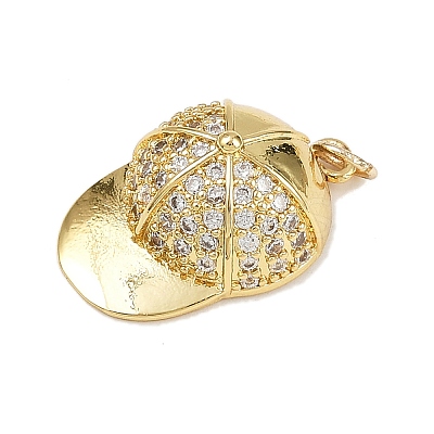 Brass Micro Pave Cubic Zirconia Pendants KK-S526-10G-A-1