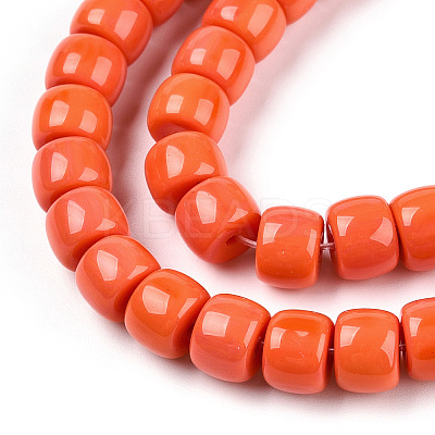 Opaque Glass Beads Strands GLAA-NH0002-B04-1