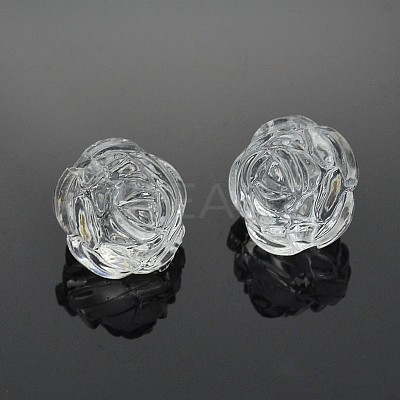 Transparent Clear Frosted Acrylic Beads X-PL713Y-1-1