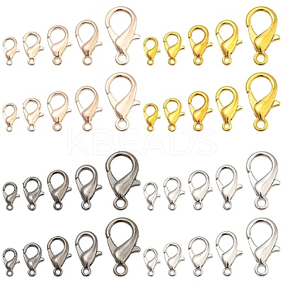 100Pcs 5 Styles Zinc Alloy Lobster Claw Clasps FIND-YW0006-16-1