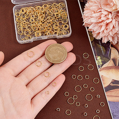 400Pcs 4 Styles 304 Stainless Steel Open Jump Rings STAS-GA0001-66-1