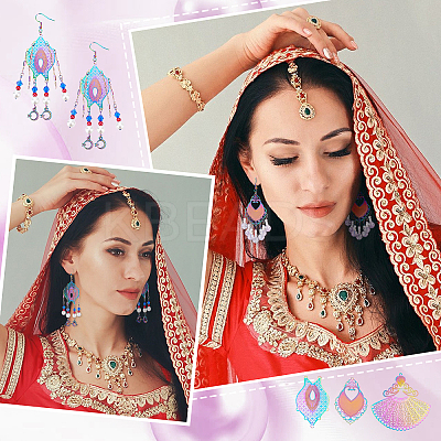 DIY Filigree Dangle Earring Making Kits DIY-UN0003-42-1