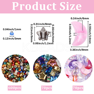 740Pcs 3 Styles Electroplated Glass Beads GLAA-PA0001-19-1