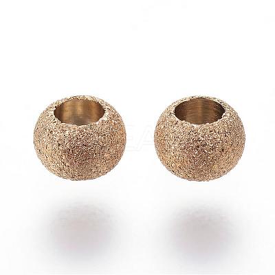 Ion Plating(IP) 304 Stainless Steel Textured Spacer Beads STAS-P108-04RG-1