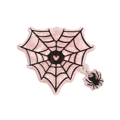 Halloween Theme Opaque Printed Acrylic Pendants SACR-S034-10B-1
