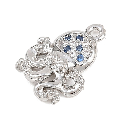 Brass Micro Pave Cubic Zirconia Pendants KK-L261-14B-P-1
