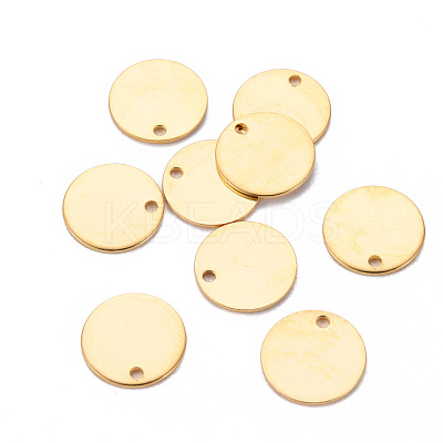 201 Stainless Steel Stamping Blank Tag Pendants STAS-T058-12mm-G-1