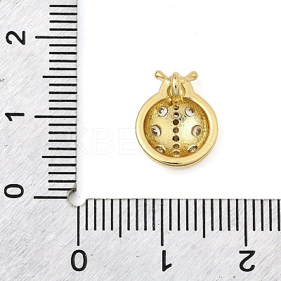Brass Micro Pave Cubic Zirconia Pendants KK-I360-076G-1