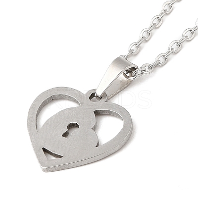 Non-Tarnish 306 Stainless Steel Pendant Necklace for Women LS-NJEW-Q772-01P-10-1