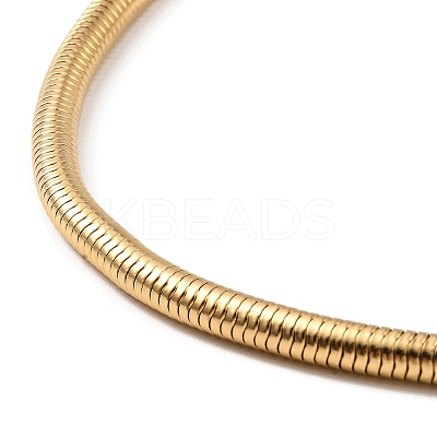 304 Stainless Steel Round Snake Chain Necklace NJEW-D043-01G-1