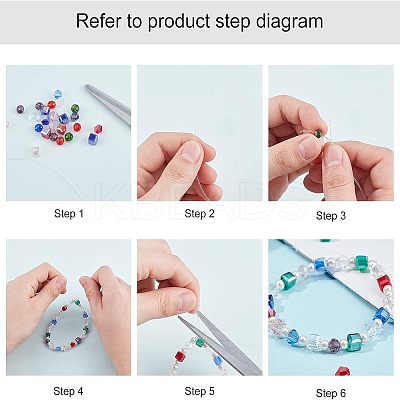 DIY Stretch Bracelets Making EGLA-NB0001-14-1