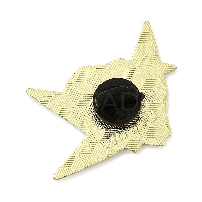 Paper Crane & Flower Alloy Enamel Pin Backs for Clothes for Women LS-JEWB-F043-02D-1