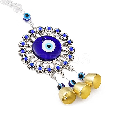 Evil Eye Alloy Lampwork Pendant Decorations LS-HJEW-M005-02F-AS-1