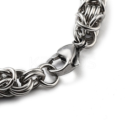 Non-Tarnish 201 Stainless Steel Rope Chain Bracelet BJEW-Z023-03B-1