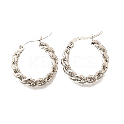 201 Stainless Steel Hoop Earrings EJEW-Q026-14P-B-1