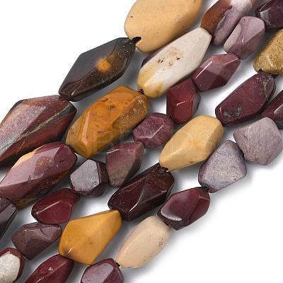 Natural Mookaite Beads Strands G-L650-N02-02-1