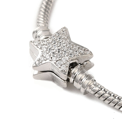 Rack Plating Brass Micro Pave Cubic Zirconia Bracelets BJEW-P336-01P-1