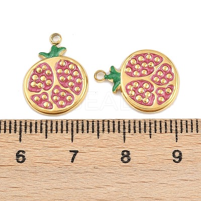 304 Stainless Steel Enamel Pendants STAS-Z166-23E-G-1