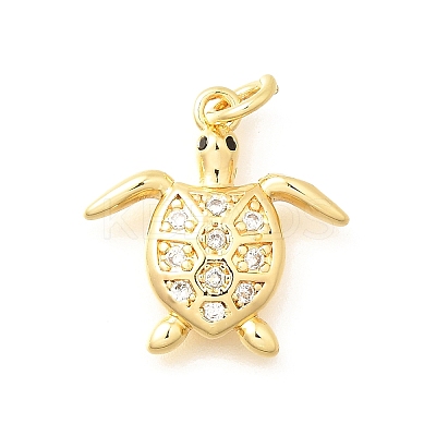 Brass Micro Pave Cubic Zirconia Pendants KK-Q040-02G-G-1