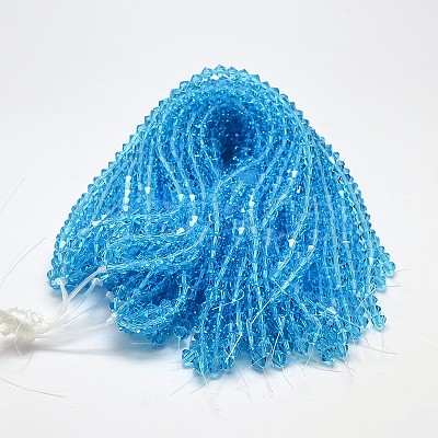 Transparent Glass Beads Strands EGLA-A039-T4mm-D19-1