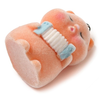 Flocking Resin Cute Pendants RESI-D072-01B-1