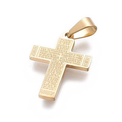 304 Stainless Steel Pendants STAS-P241-08G-1