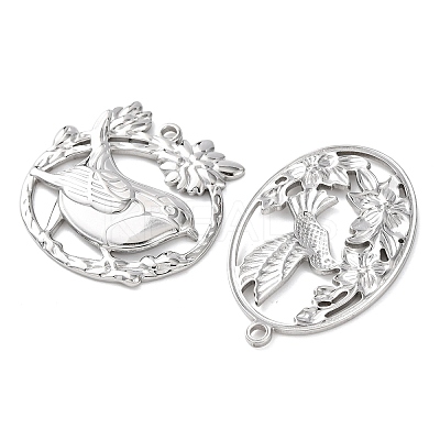 10Pcs 304 Stainless Steel Pendants STAS-P432-06P-1
