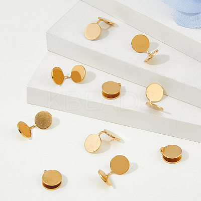 12Pcs 304 Stainless Steel Cuff Earrings EJEW-HS0001-28G-1