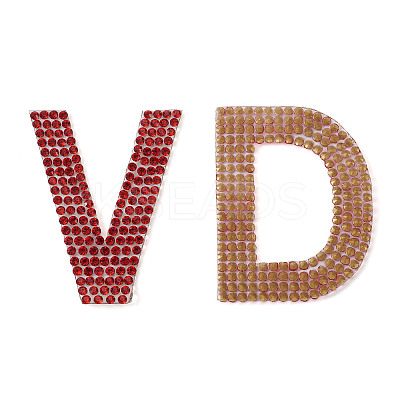 Glitter Hotfix Rhinestone Iron on Patches DIY-CD0001-10C-1