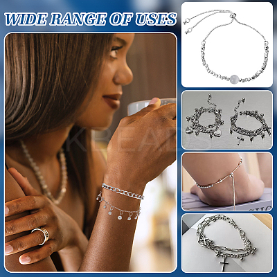160Pcs 4 Styles 304 Stainless Steel Charms STAS-UN0061-17-1