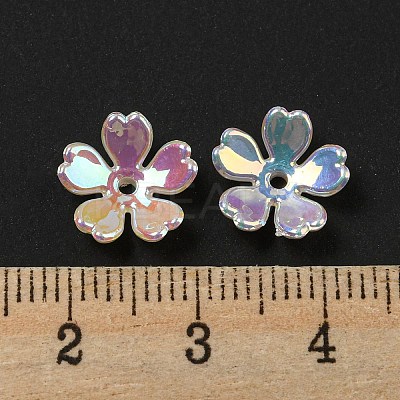 Iridescent ABS Plastic Bead Caps OACR-C021-04-1