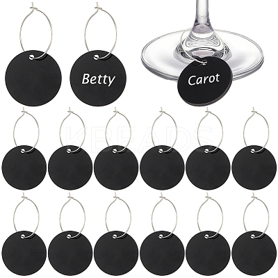 50Pcs Acrylic Round Sheet Pendants DIY-BC0014-03B-1