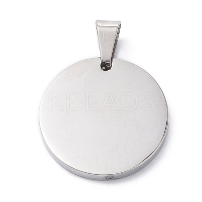 304 Stainless Steel Pendants STAS-Z027-02F-P-1