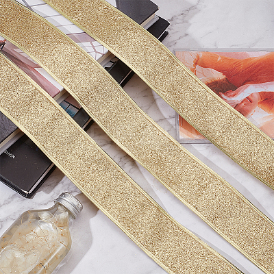 Sparkle Wired Edge Polyester Ribbon OCOR-WH0071-026A-1