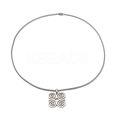 Non-Tarnish 201 Stainless Steel Pendant Necklaces LS-NJEW-M212-01B-P-1