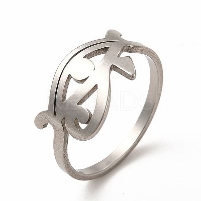 Non-Tarnish 201 Stainless Steel Eye of Horus Finger Ring for Women LS-RJEW-K239-10P-1