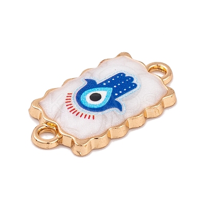 Alloy Blue Enamel Connector Charms ENAM-Z012-02B-G-1