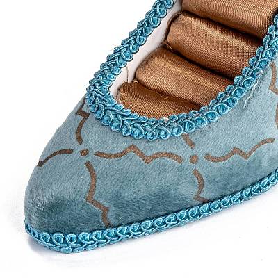 Flannelette & Resin High-Heeled Shoes Jewelry Displays Stand ODIS-A010-11-1