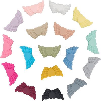 17Pcs 17 Colors Food Grade Eco-Friendly Silicone Focal Beads SIL-HY0001-05-1