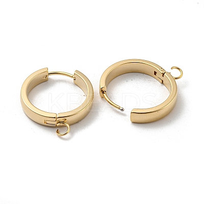 201 Stainless Steel Huggie Hoop Earrings Findings STAS-A167-01V-G-1
