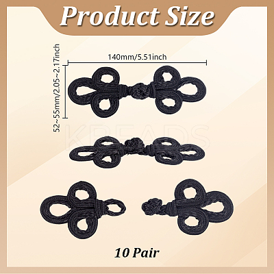 10 Pairs Handmade Chinese Frog Knot Button Sets DIY-GA0008-65-1