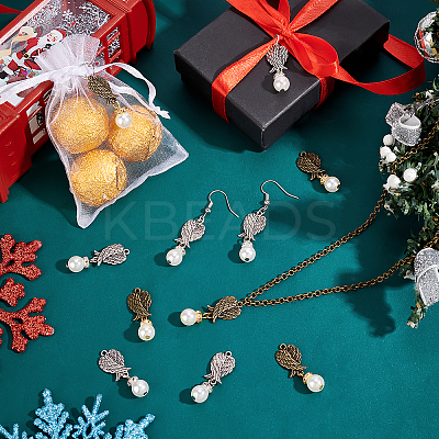 60Pcs 2 Colors Tibetan Style Alloy Pendant AJEW-PH0003-86-1