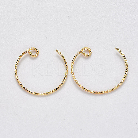 Brass Earring Hooks KK-T049-026G-NF-1