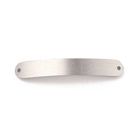 Non-Tarnish 304 Stainless Steel Brushed Curved Rectangle Connector Charms LS-STAS-R222-03P-1