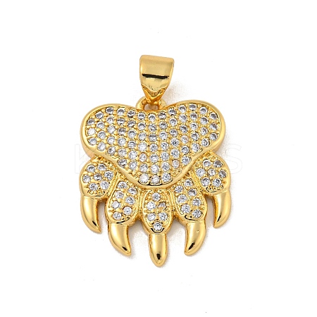 Brass Micro Pave Cubic Zirconia Pendants KK-N254-126G-1