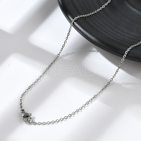 Non-Tarnish 304 Stainless Steel Cable Chains Necklace for Men Women LS-NJEW-N050-A02-S15-1
