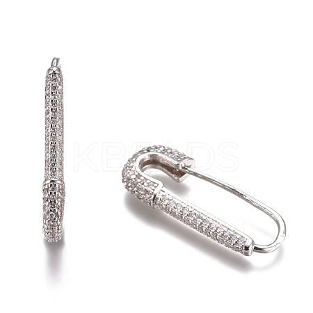Brass Hoop Earrings EJEW-K085-03P-1