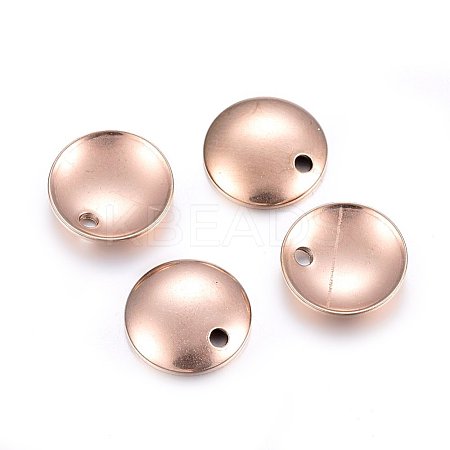 Ion Plating(IP) 304 Stainless Steel Dome Charms STAS-H472-02RG-8mm-1